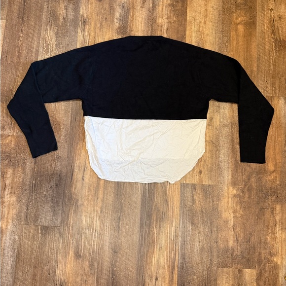 Zara combination poplin black and white sweater, Small oversized - Picture 6 of 6